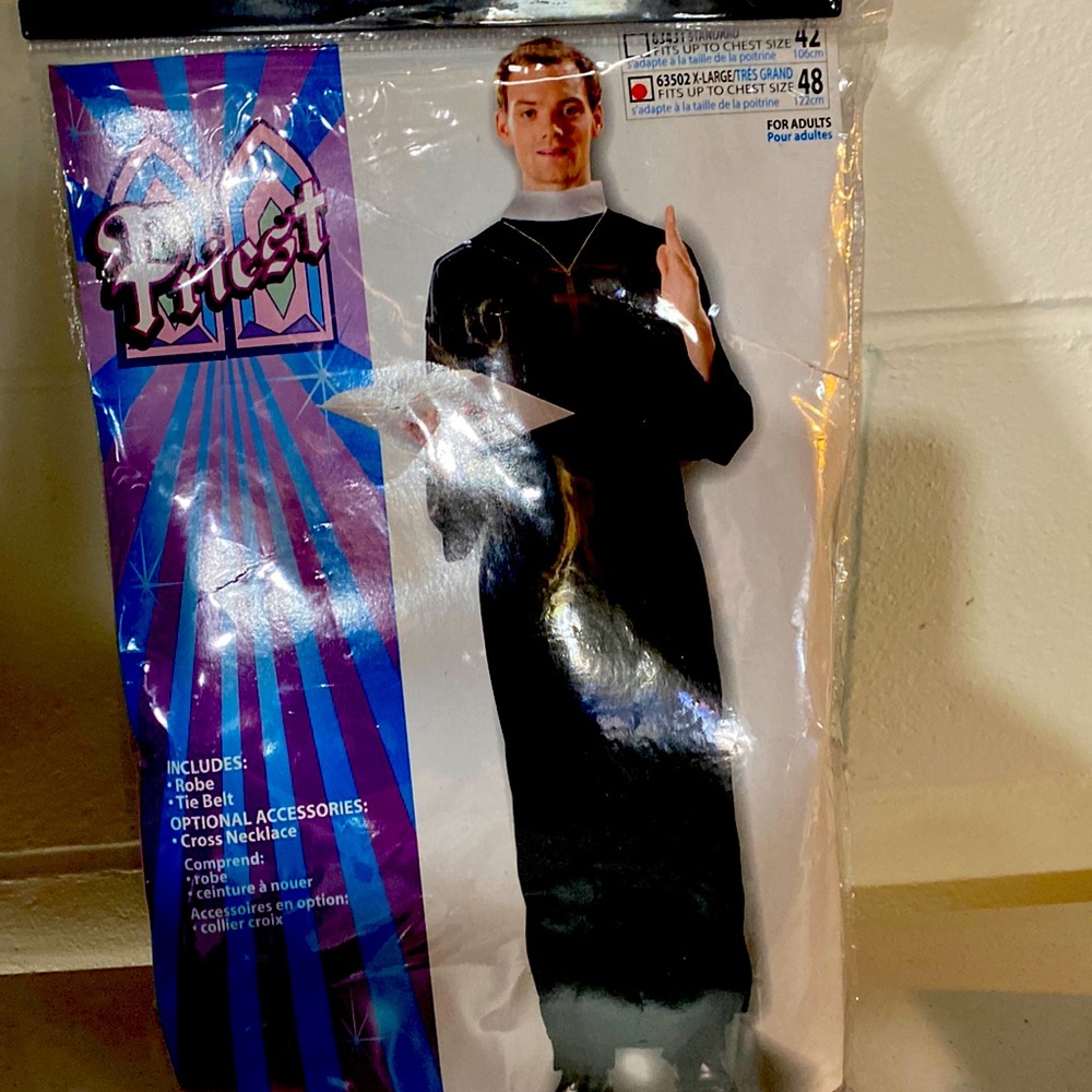 Priest Halloween Costume Adult 2X